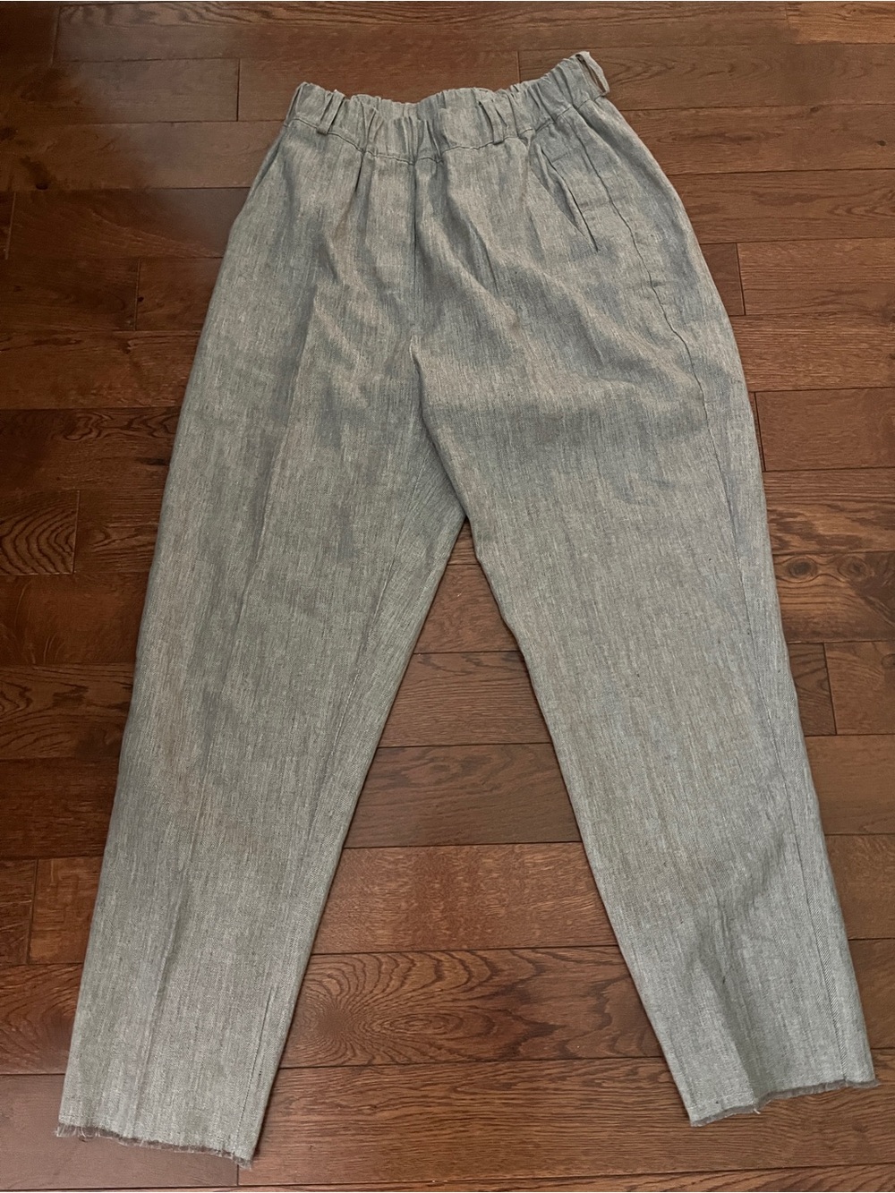 Nina Loca Roma Italy Pants Trousers Gray Herringbone size M nwot